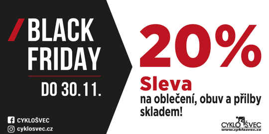 Black Friday CYKLOŠVEC do 30.11. 2022